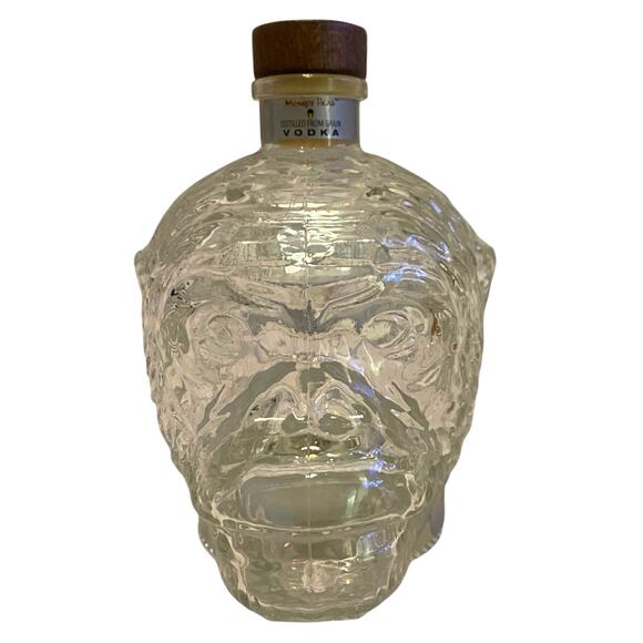 RARE Monkey Head Vodka 750ml Bottle Decanter EMPTY Primitive Decor - Picture 9 of 16
